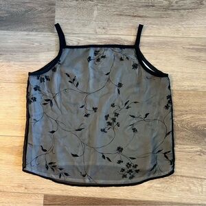 Jones & Co sheer high neck tank top